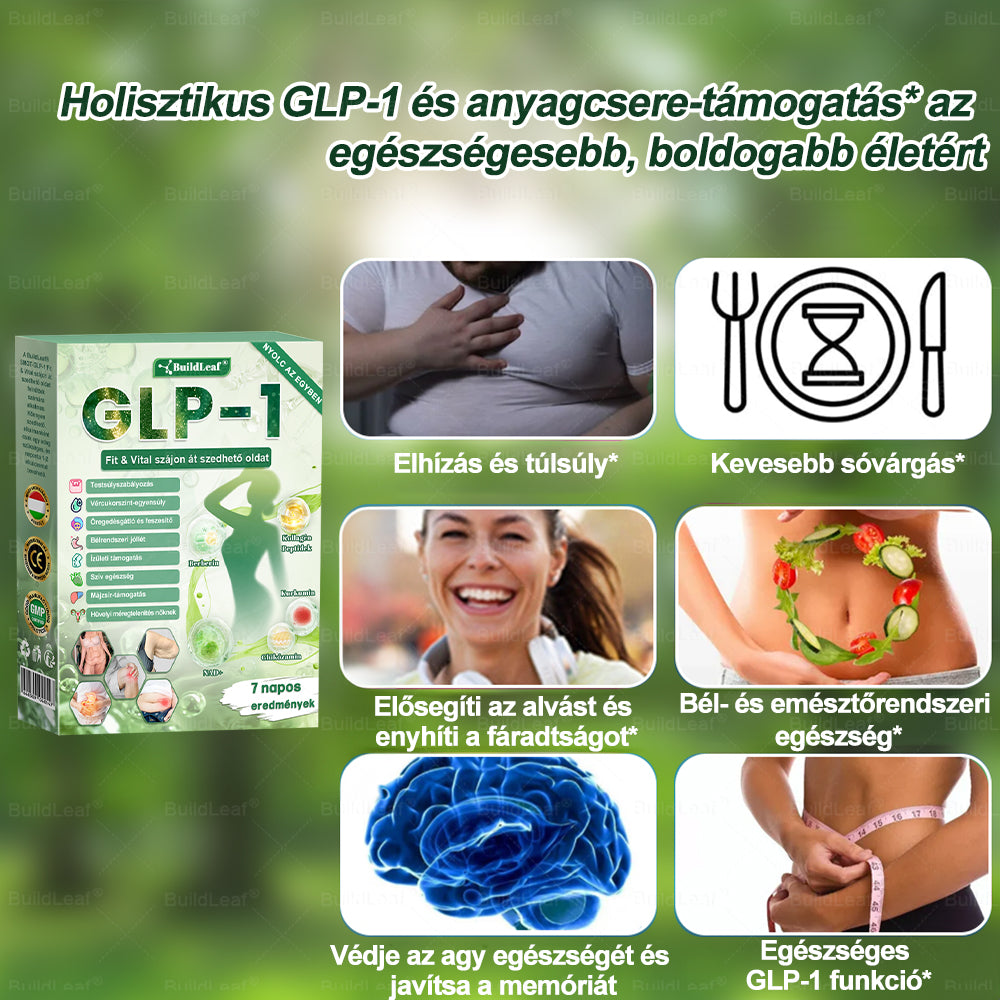 BuildLeaf®👑 GLP-1 8-az-1-ben Fit & Vital Orális Oldat (Csak napi egyszer, látható változások 7 nap alatt) Elhízásra, szív- és érrendszeri egészségre, cukorbetegségre, alvási apnoéra, emésztőrendszeri egészségre, ízületi problémákra és még sok másra