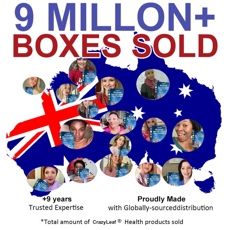 "Made & Shipped from Australia | Clinically Proven:CrazyLeaf® SMGT-GLP-1 Nano Microneedle Patch with Collagen & Matrixyl 3000 | Obesity,Cardiovascular Diseas, Diabetes, Sleep Apnea, Joint Problems and More"