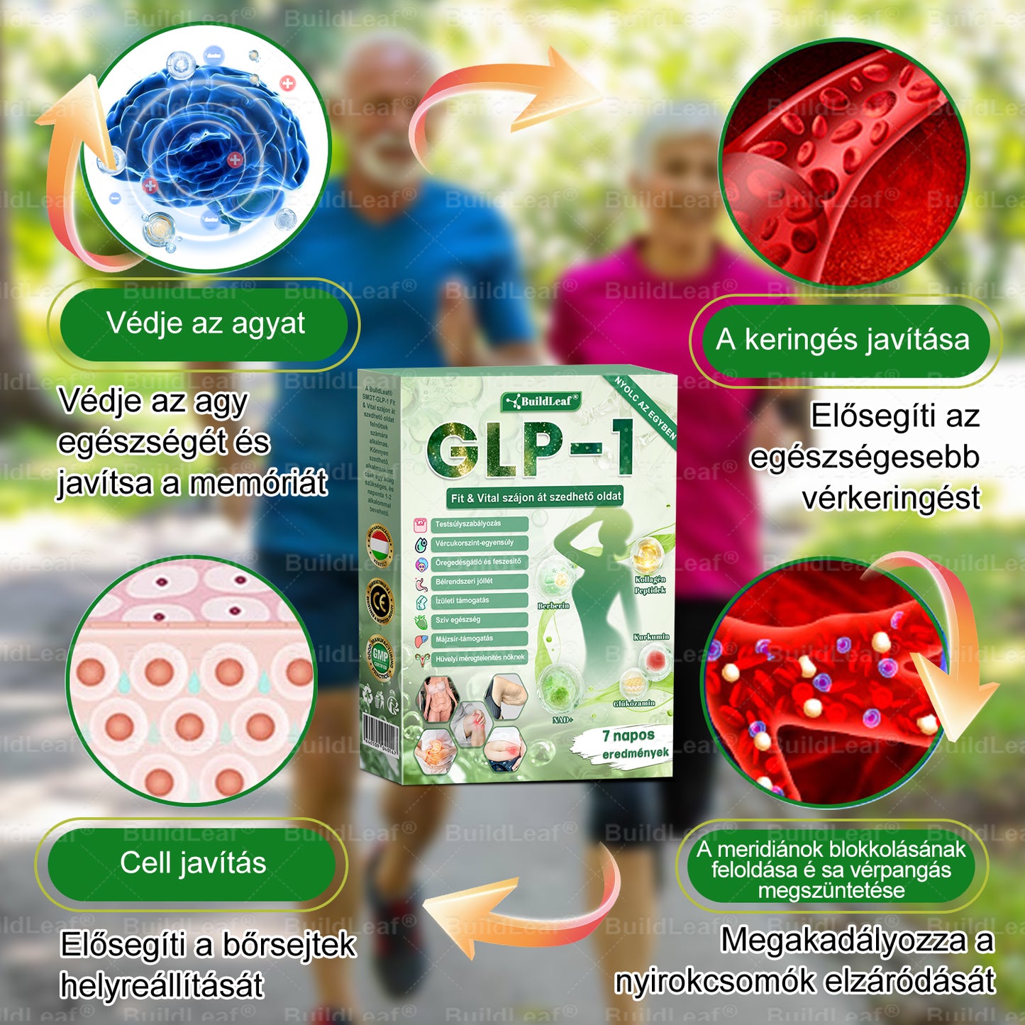 BuildLeaf®🛒 GLP-1 8-az-1-ben Fit & Vital Orális Oldat (Csak napi egyszer, látható változások 7 nap alatt) Elhízásra, szív- és érrendszeri egészségre, cukorbetegségre, alvási apnoéra, emésztőrendszeri egészségre, ízületi problémákra és még sok másra