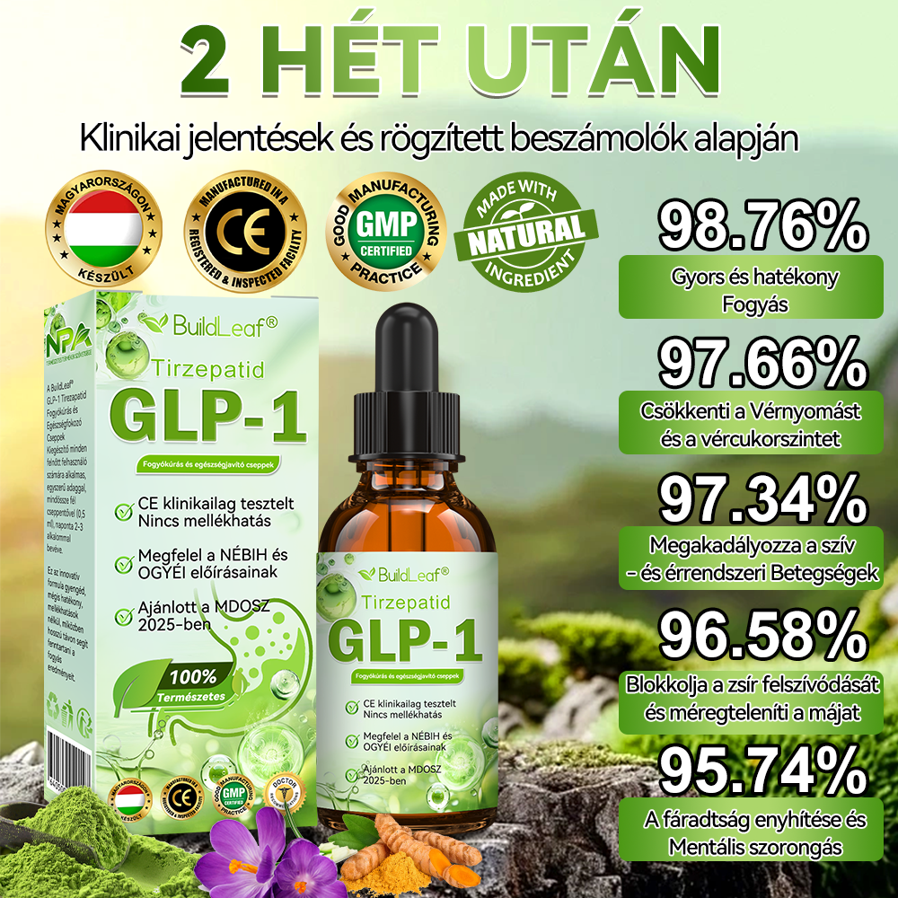 Fabricación y transporte en Hungría🌸 BuildLeaf® Tirzepatid GLP-1 Fogyókúrás és egészségjavitó cseppek🔥🔥 ¡ÚLTIMO DÍA 80% DE DESCUENTO!