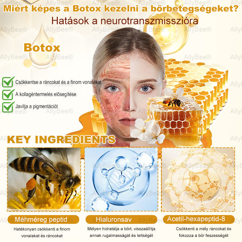Mayo tisztviselő: AllyBee® bőrkezelő krém öregedésgátló, hidratáló, bőrjavító, egyenletes tónus, pattanások és sötét foltok kezelése, szemölcs és anyajegy eltávolítása, pikkelysömör enyhítése