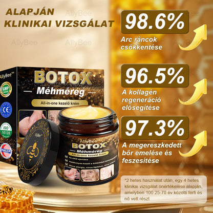 👨‍🔬 AllyBee® Botox Bőrápoló Krém Ránctalanítás, Hidratálás, Bőrregenerálás, Egyenletes Bőrtónus, Pattanás- és Sötétfolt Kezelés, Szemölcs- és Anyajegyek Eltávolítása